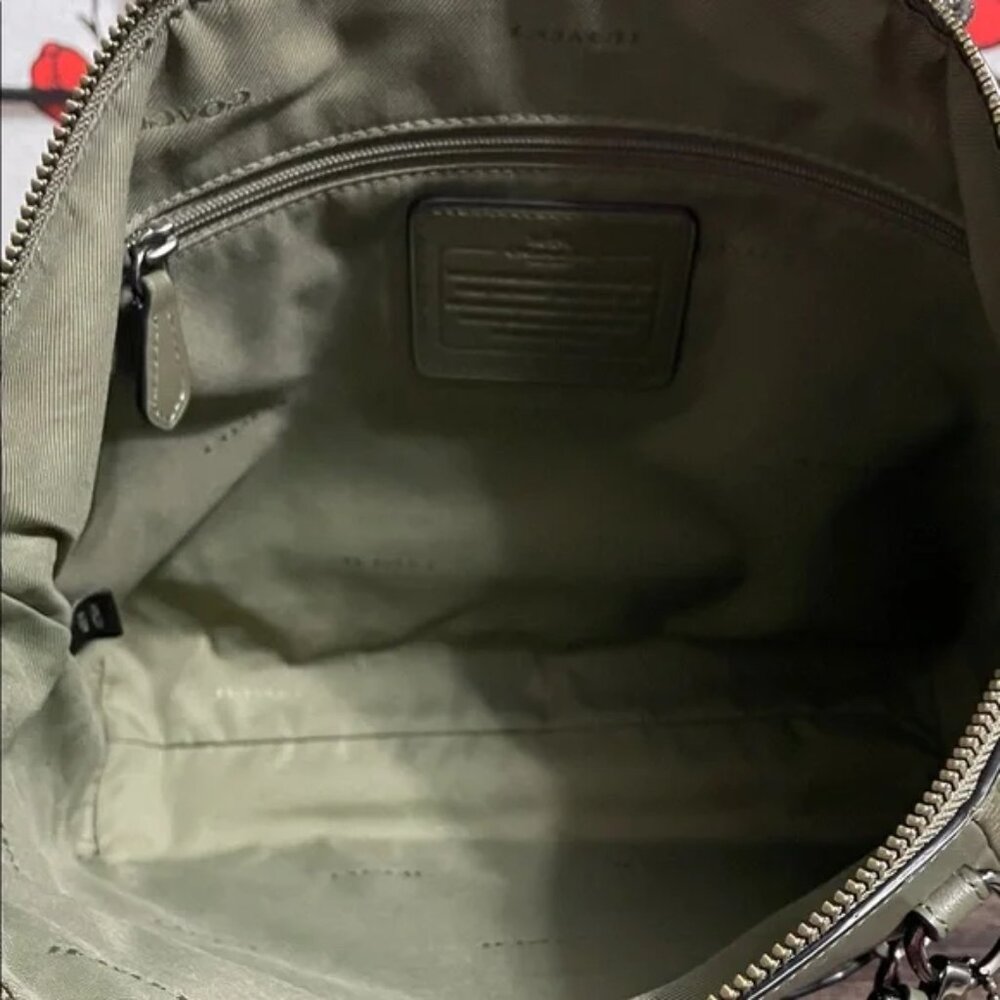 PRAIRIE SATCHEL (COACH F56818) Sage Green/DARK GUNMETAL EUC - Picture 13 of 16